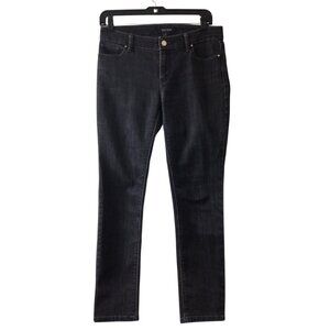 WHBM Jeans Women’s 4 Black Slim Ankle White House Black Market Denim Embellished
